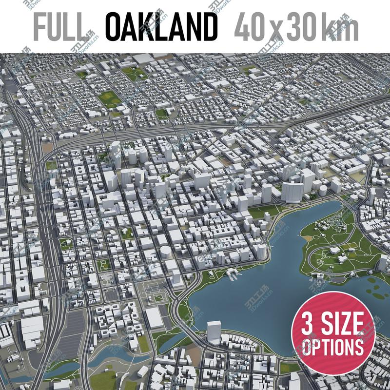 images/goods_img/202104092/Oakland, CA - city and surroundings model/1.jpg